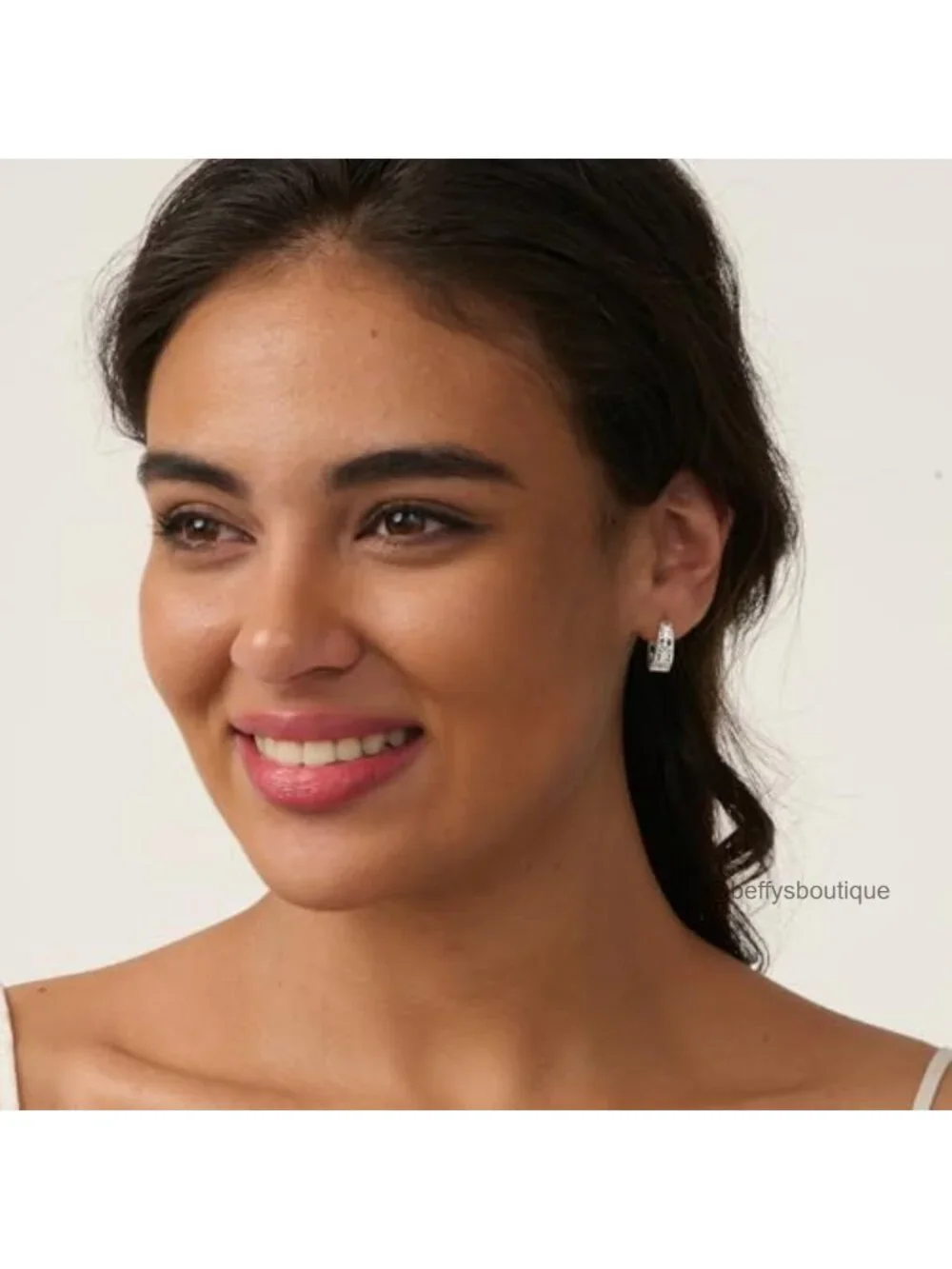 14k Gold Plated Heart Hoop Earrings Hypoallergenic Lightweight Women